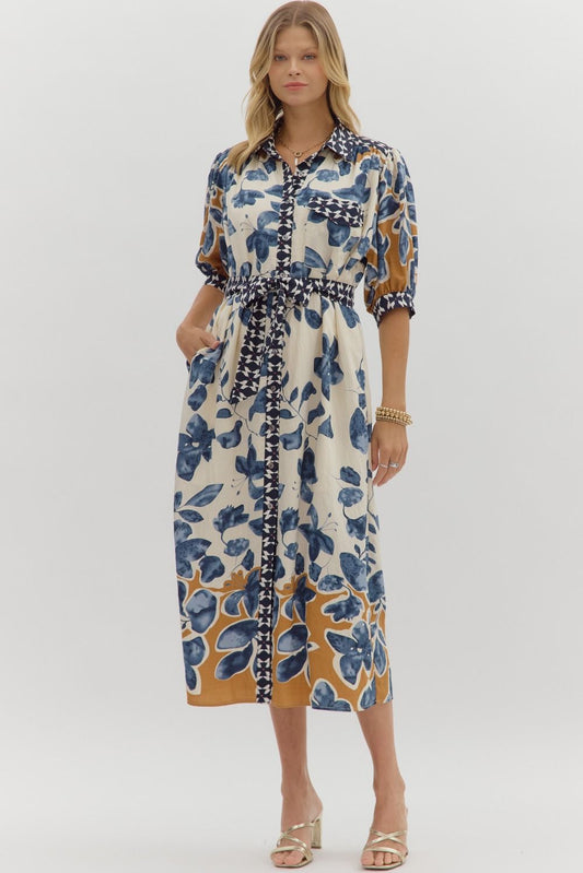 Marbella Print Midi Dress