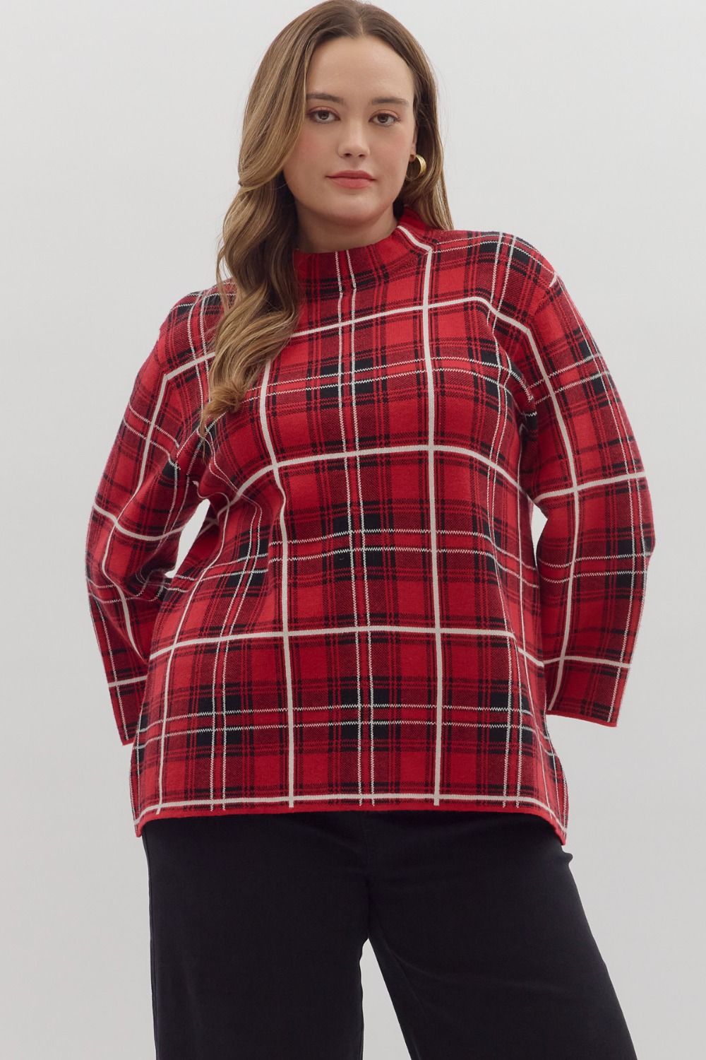 Della Plaid Top