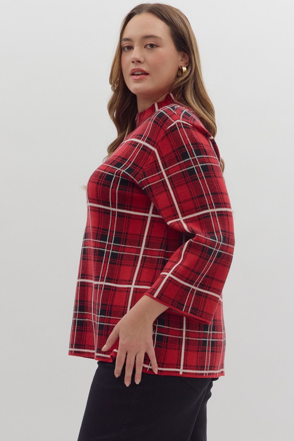 Della Plaid Top