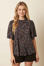 Load image into Gallery viewer, Sidra Animal Print Ruffle Neck Knit Blouse