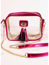 Load image into Gallery viewer, Clear Metallic Crossbody Purse
