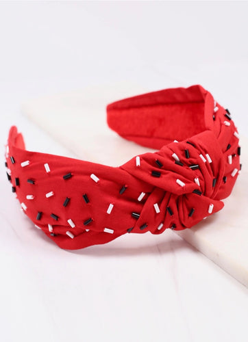 Red & Black Sprinkle Headband