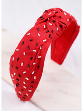 Load image into Gallery viewer, Red &amp; Black Sprinkle Headband