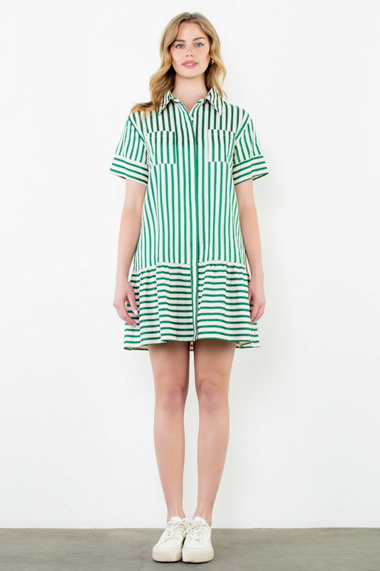 Cecil Short Sleeve Striped Dress