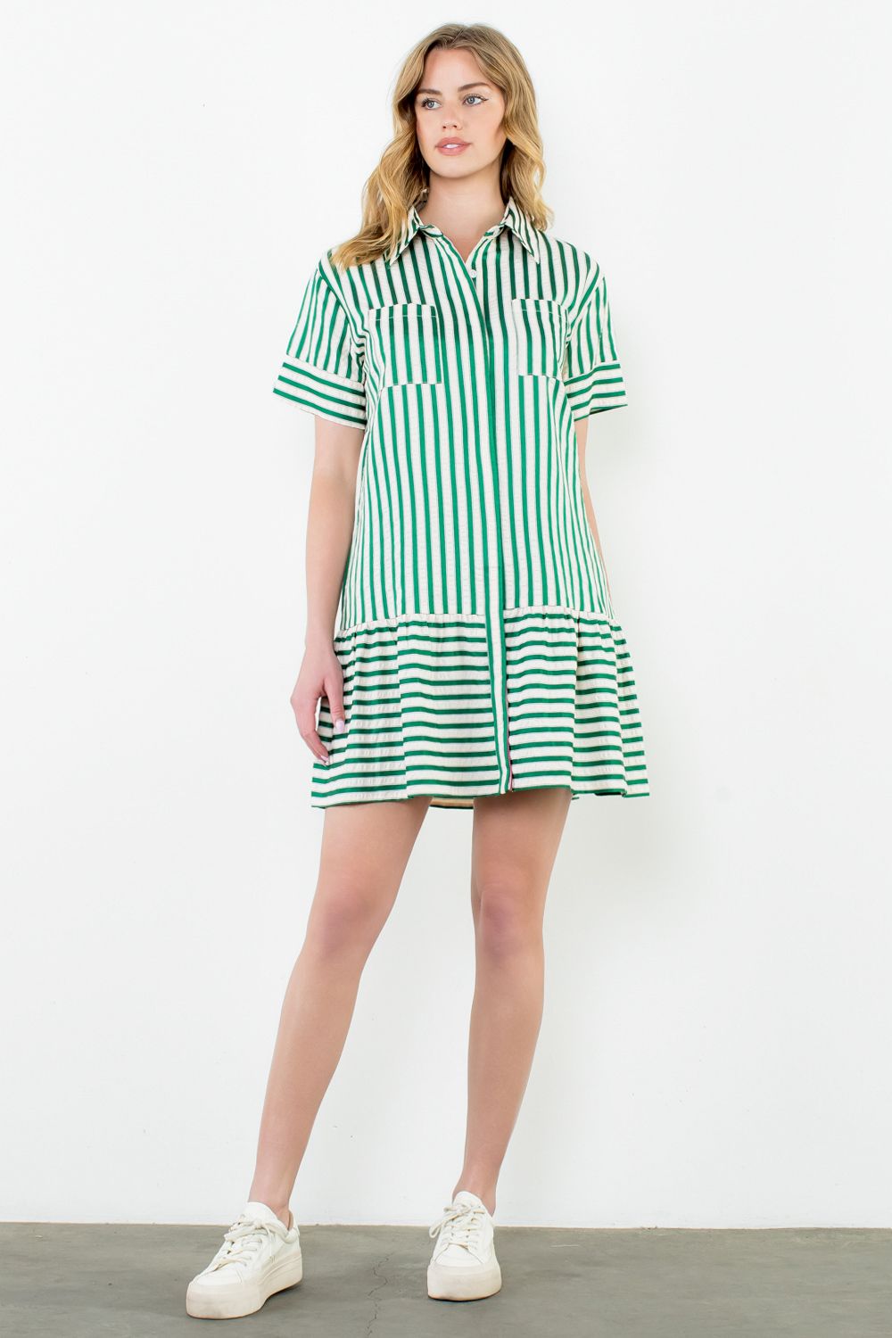 Cecil Short Sleeve Striped Dress