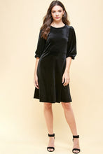 Load image into Gallery viewer, Bonnie Velvet Dress with Puffed Sleeves