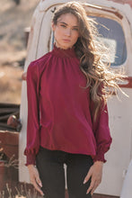 Load image into Gallery viewer, Matilda Blouse with Smocked Collar and Sleeves