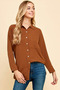 Misha Button-Down Shirt with Pocket