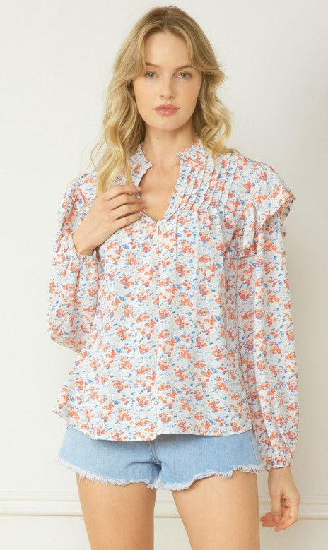 Claudine Floral Top
