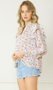 Claudine Floral Top