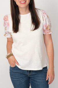 Charlotte Floral Sleeve Knit Top
