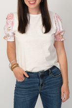 Load image into Gallery viewer, Charlotte Floral Sleeve Knit Top