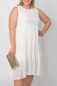 Valia Ruffle Tiered Midi Dress