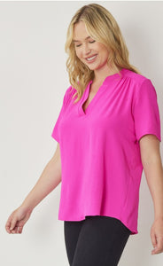 Delaney Solid V Neck Top