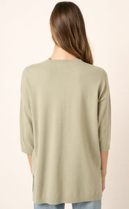Frances Dolman Short Sleeve Sweater