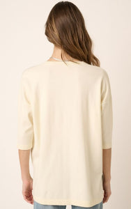 Frances Dolman Short Sleeve Sweater