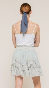 Gwyneth Floral Mini Ruffle Skirt