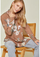 Load image into Gallery viewer, Sandrine Floral Cowlneck Top