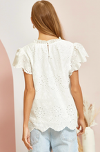 Load image into Gallery viewer, Camryn Eyelet Lace Top