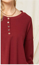 Load image into Gallery viewer, Sloane Ribbed Henley Long Sleeve Top