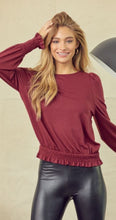 Load image into Gallery viewer, Whitney Puff Sleeve Smocked Top