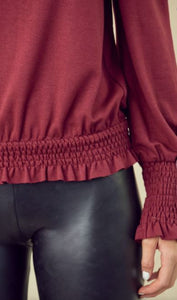 Whitney Puff Sleeve Smocked Top